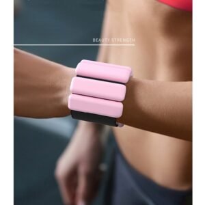 2pc Yoga Practice Running Training Fitness Energy Wristband Silicone Bracelet Leggings Dumbbell Weight Training Equipment