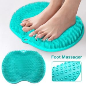 Ultimate Fovolat Foot Massager Scrubber for Pregnant Women & Seniors - No Bend Over Cleaning Pad Mat - Relaxation & Massage Tool in Green