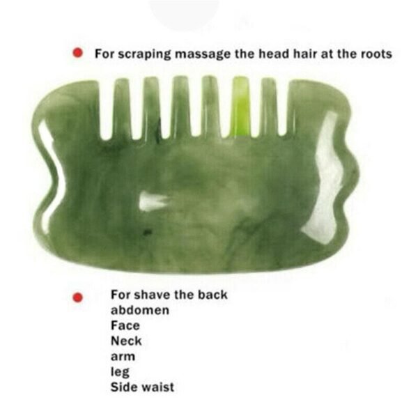 Jade Face Roller & Gua Sha Massager Set – Natural Real Stone Scraper for Ultimate Skin Care and Relaxation Jade Face Roller Gua Sha Massager Natural Real Stone Scraper Care Massage Tools Face Gouache Skin - Image 3