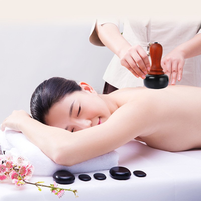 Premium PASTSKY Hot Stone Electric Gua Sha Massager - Bian Stone Skin Scraping Tool for Back & Face Massage with Moxibustion Therapy - Relaxation & Wellness Essential