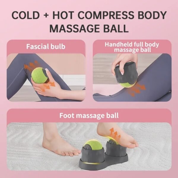Cold & Hot Compress Foot Massager with Yoga Massage Ball for Relaxation and Meridian Health Cold Compress Foot Massager Hot Compress Yoga MassageBall Hand And Foot Massage Relaxation Yoga Meridian Health Fascia Ball - Image 4