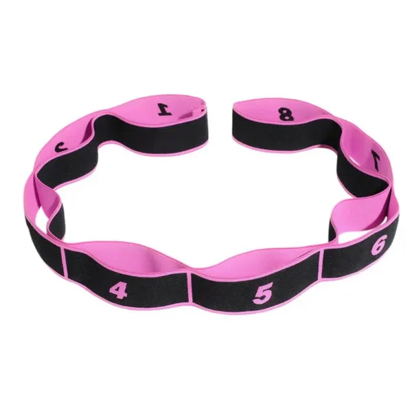 Yoga Pull Strap Belt - Versatile Polyester Latex Elastic Stretching Band for Dance, Pilates, and Fitness Training Yoga Pull Strap Belt Polyester Latex Elastic Latin Dance Stretching Band Loop Yoga Pilates GYM Fitness Exercise Resistance Bands - Image 2